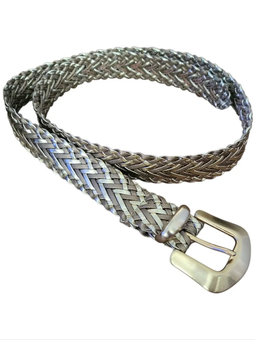 Vintage 80's Gold Metallic Braid Belt Size M ~ Boho ~ Retro ~ Disco~ Evening